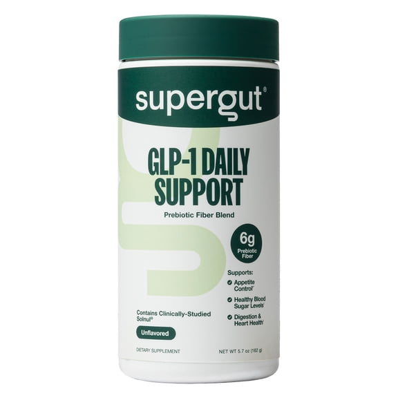 Supergut GLP-1 Daily Support Unflavored Prebiotic Fiber Blend for Metabolism Support & Digestive Health, 5.7 oz, 20 Servings
