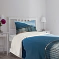 thumbnail image 5 of Ambesonne Blue Quilted Bedspread Set 2 Pcs, Island Mountain Ocean View, Twin Size, Blue, 5 of 6
