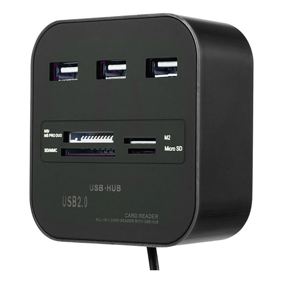 USB Computer Multifunctional 7 - in - 1 Card Reader Hub - for Camera SD/TF/MS/M2 Cards