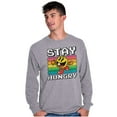 thumbnail image 5 of PACMAN Stay Hungry Funny Food Gamer Long Sleeve TShirt Men Women Brisco Brands X, 5 of 6