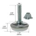 thumbnail image 2 of REGALWOVEN M6 x 25 x 30mm Leveling Feet Adjustable Leveler for Furniture Table Leg 16Pcs, 2 of 7