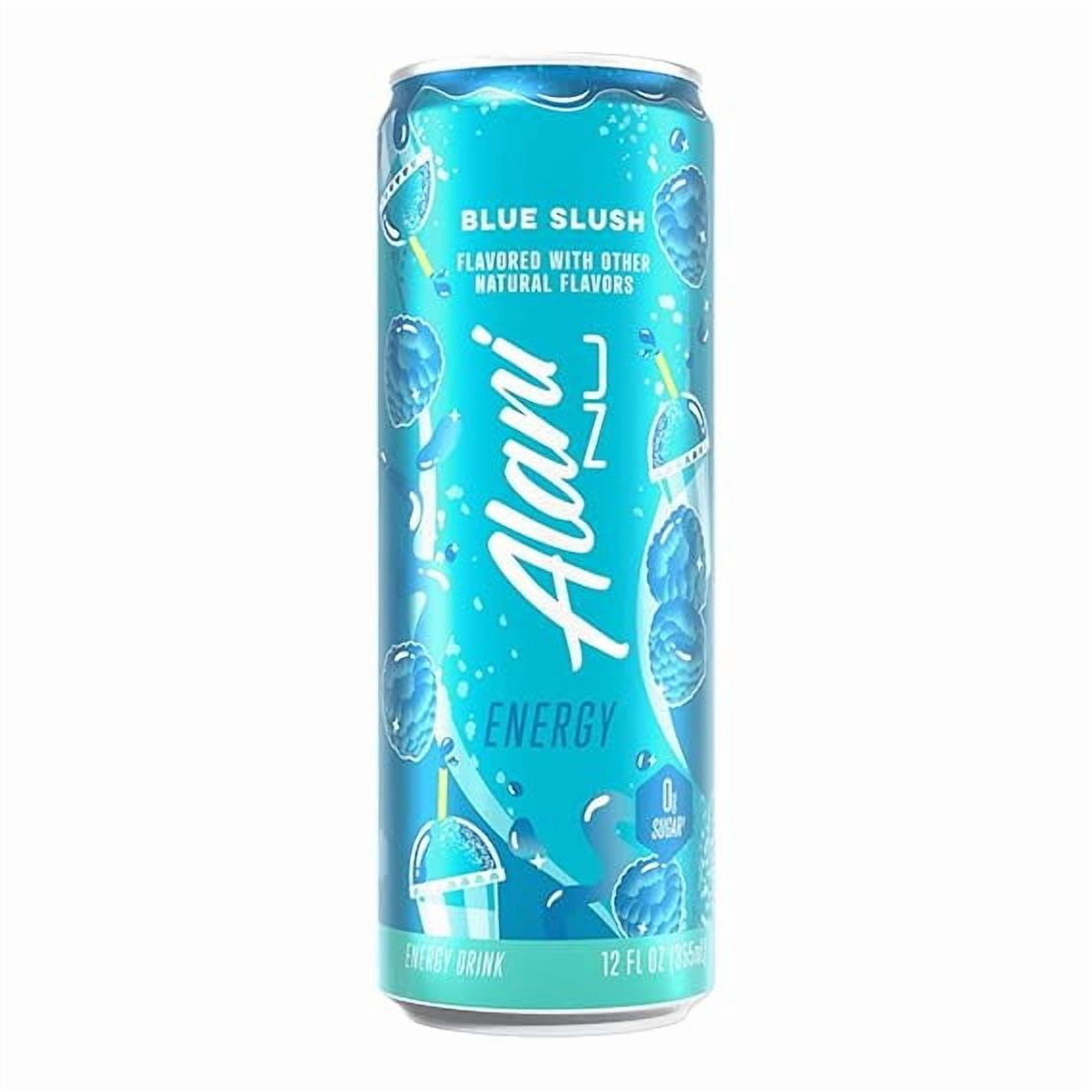 New Alani Energy Drinks Blue Slush, Orange Kiss, Cherry Twist New Flavors Variety Pack Sugar-Free, Low-Calorie, 200mg Caffeine, Energy Boost Drinks 12 fl oz (Pack of 6)