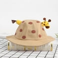thumbnail image 2 of 1 gorro de jirafa de dibujos animados con ala, adorable gorro de lunares para niños (caqui), 2 of 6