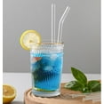 thumbnail image 4 of PMSSYPL12 Reusable Transparent Curved Glass Straws, 10 Curved Straws+2 Straw Cleaning Brushes, 7 Inches X 8 Millimeters, Suitable For Juice, Coffee, Cocktails, Smoothies, 4 of 5