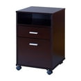 thumbnail image 3 of Desk w File Cabinet, 2 Storage Drawers, 47 Inch Red Cocoa Brown, 3 of 9