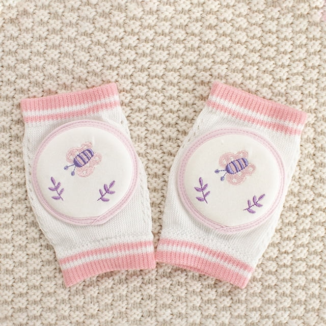 RXIRUCGD Baby Knee Pads Embroidery Sport Ware Learn Climbing Protective Gear( Pink )
