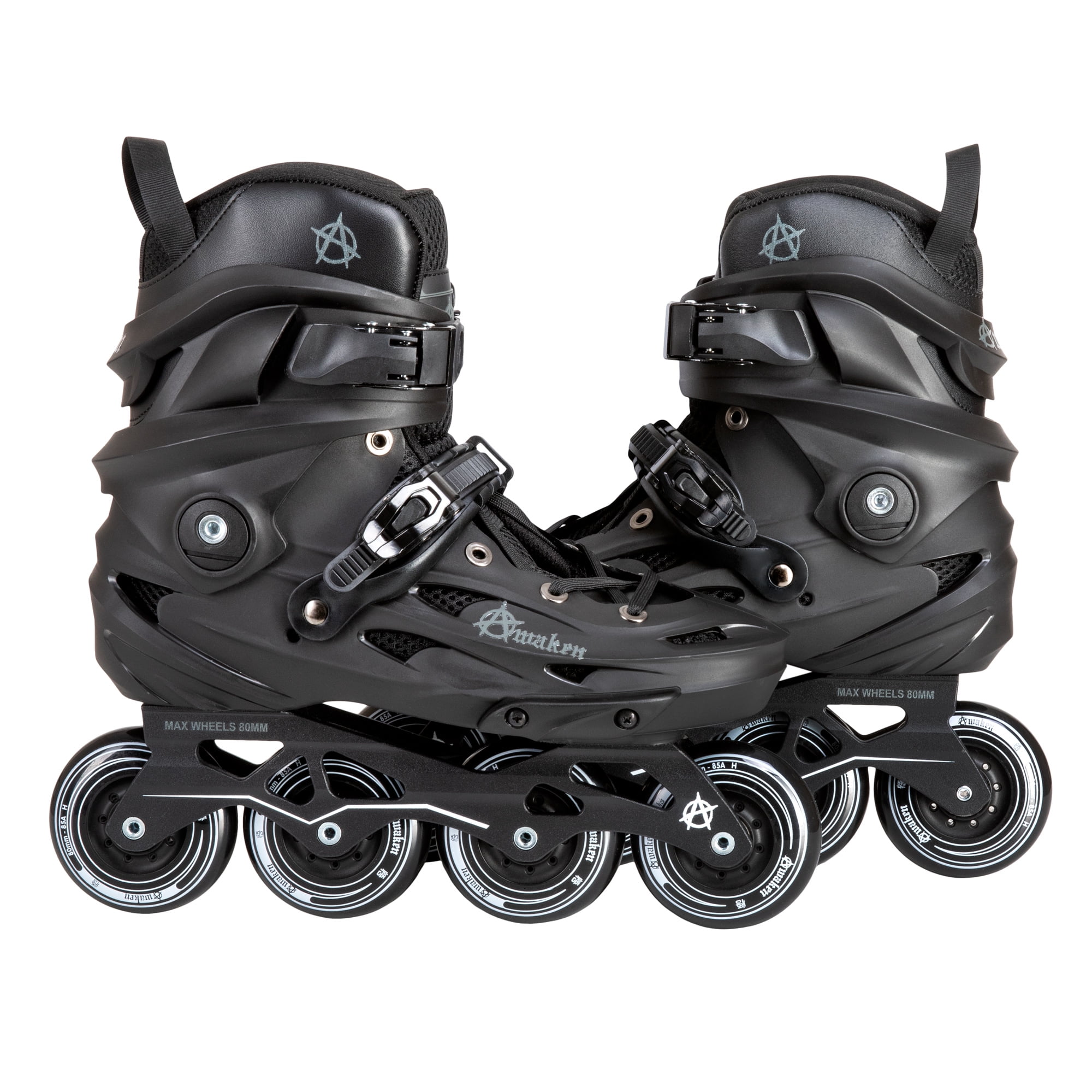 Awaken 4 Wheel Inline Skate Roller Blades (Black, 12)