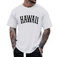 thumbnail image 1 of BOBOGOJP T-Shirts Graphiques pour Hommes Col en V Manches Courtes Blouses Amples Hauts (Blanc,3TG), 1 of 4