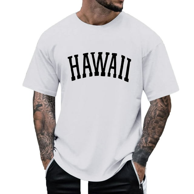 BOBOGOJP T-Shirts Graphiques pour Hommes Col en V Manches Courtes Blouses Amples Hauts (Blanc,3TG)