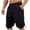 01 Black, variant on Mavick Men's Pants Baggy 3/4 Shorts Casual Drawstring Summer Wide Leg Pants