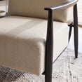 thumbnail image 3 of Sillón Individual Moderno, Color Beige + Madera Oscura, Resortes de Nueva Tecnología, Homemake Furniture, 3 of 6