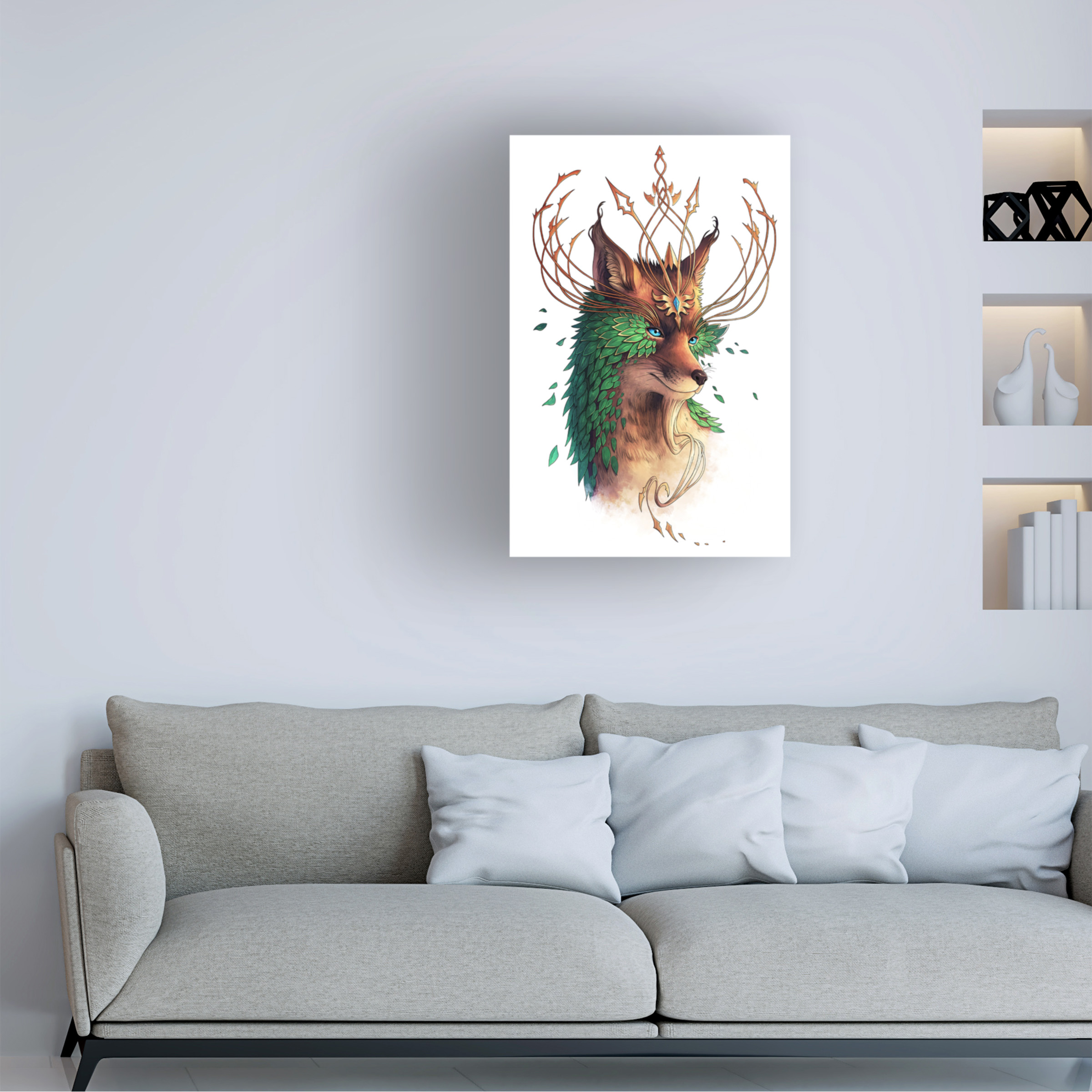 Trademark Fine Art 'Fox Colored' Canvas Art by JoJoesArt