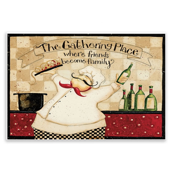 Stupell Industries Cottage The Gathering Place Vintage Chef Wall Plaque Art, 19 x 13, by Dan DiPaolo