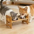 thumbnail image 6 of Elevated Pet Bowls for Small Dogs & Cats Featuring Adjustable Tilt Angle,Dual Stainless Steel Bowls on Stable Stand,Promotes Digestion and Whisker Comfort, 6 of 11