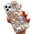 thumbnail image 5 of case for iPhone 12 Pro Max Bling Glitter Case,Luxury Bling Diamond Rhinestone Gemstone 3D Perfume Bottle and Flower Gemstone Soft TPU Back Cover Case for Women with iPhone 12 Pro Max 6.7", 5 of 10