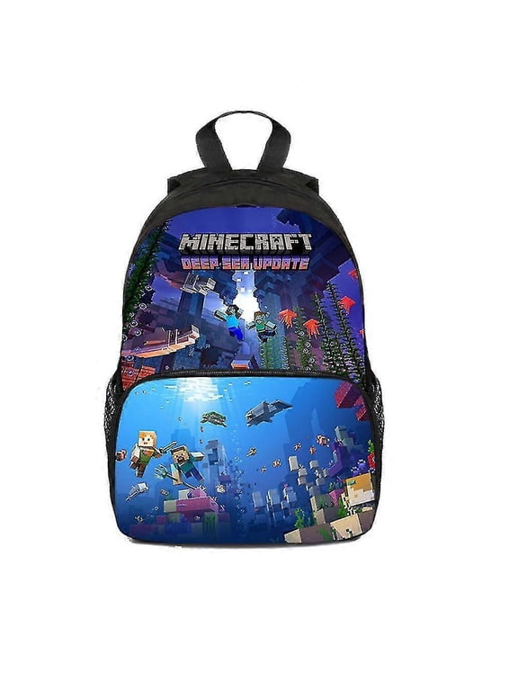 Minecraft 3d Printing Backpack School Bag Bookbag