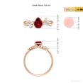 thumbnail image 5 of ANGARA Lab Grown Pear-Shaped Ruby Butterfly Engagement Ring for Women in 14K Rose Gold (Size-7x5mm) | July Birthstone, Birthday, Anniversary, Jewelry Gift for Women | Lab-Grown Ruby Ring, 5 of 7