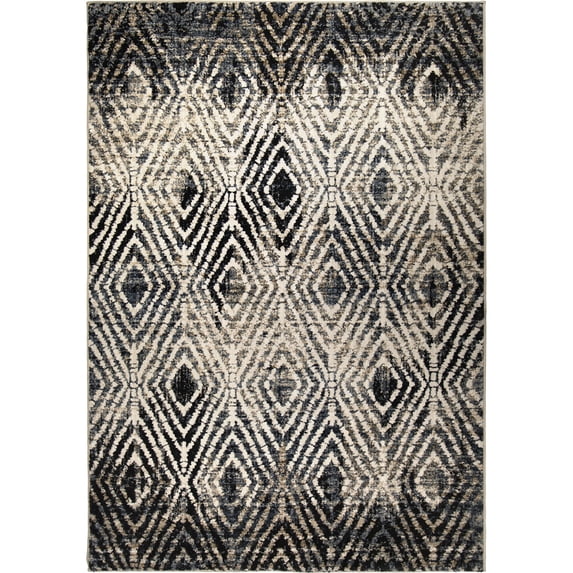 Orian Adagio Area Rug 8237 Blue Faded Diamonds