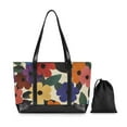 thumbnail image 7 of FORMRS Canvas Laptop Tote Bag for Women with 15.6" Computer Compartments Shoulder Handbag, Large Colorful Flowers Pattern, 7 of 7