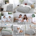 thumbnail image 6 of Light Blue Floral Bedding 3 Piece Duvet Cover Set Queen Size, Rustic Vintage Flowers Botanical Spring Soft Microfiber Comforter Cover with Zipper Closure & Pillowcases, FadeResistant Quilt Cover, 6 of 9