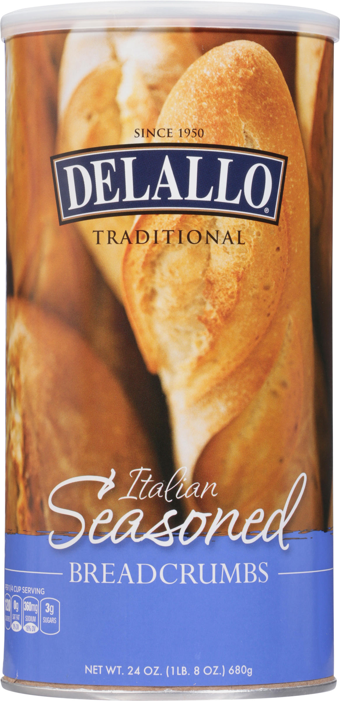 DeLallo Plain Breadcrumbs, 24 oz