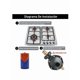 thumbnail image 5 of Parrilla De Gas Empotrable Estufa De Mesa 4 Quemadores Acero Inoxidable, 5 of 5