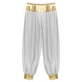 thumbnail image 6 of Mufeng Mens Magic Hippy Pants Satin Lanterns Trousers Arabian Prince Halloween Cosplay Party Costume White L, 6 of 7