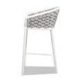 thumbnail image 2 of Rowan 27.5" Rope Barrel Low Back Patio Counter Stool, Set of 2, Optic White Acrylic, 2 of 6