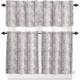 thumbnail image 2 of Kitchen Curtains Set, Black Botanical Kitchen Curtains and Valances Set, Farmhouse Spring Summer Branch Rod Pocket Tier Curtains 36 Inch Length for Cafe/Bedroom Windows, 2 of 6