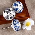 thumbnail image 5 of Unique Bargains Nickel Finished Hand Painted Ceramic Cabinet Knob Set of 6, 5 of 7
