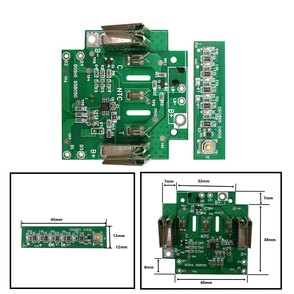 BAT618 Li-ion Battery Plastic Case 5x21700 PCB Circuit Board For Bosch 18V  
