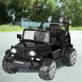 thumbnail image 4 of Costway 12V Kids Ride on Truck Jeep Car RC Remote Control w/ LED Lights Music MP3, 4 of 10