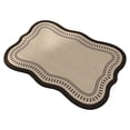 thumbnail image 4 of OCCOA Wavy Edges Diatomaceous Earth Bath Mat Quicks Absorb Non Shower Rug Soft Neutrals Brown Entry Mat Stylish Wave Border Water Absorbing Bathroom Floor Mat, Beige, 4 of 6