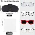 thumbnail image 2 of 1set PU Leather Eyeglasses Case with Suede Fiber Glasses Cleaning Cloth Black 172x84x7mm, 2 of 9