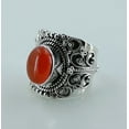 thumbnail image 5 of Navya Craft Carnelian Oval 925 Sterling Silver Handmade Statement Cocktail Women Ring Size 10.0, 5 of 7