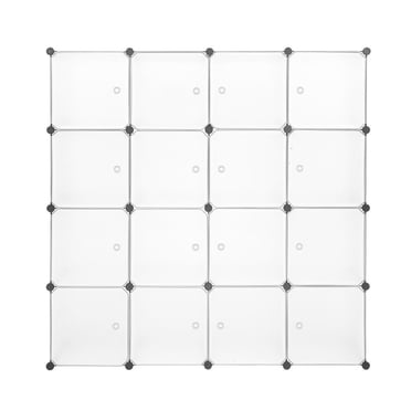 Ktaxon 16-Cube Stackable Organizer, Plastic Storage Cubby for Clothes ...