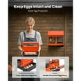 thumbnail image 4 of KFFKFF Chicken Nesting Boxes, 2 Compartments, Convenient Egg Collection, Wall-Mountable, Simple Assembly, Durable Galvanized Steel and Sturdy Plastic, Roll-Out Design for Laying Hens, Orange, 4 of 9
