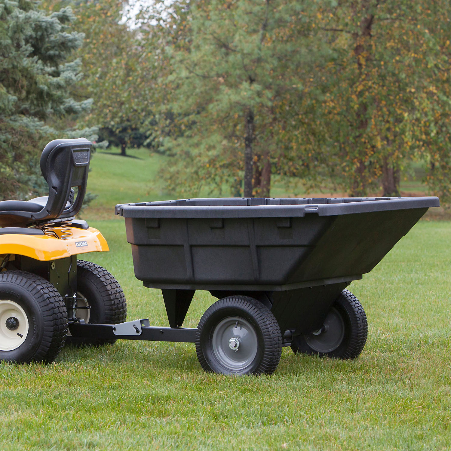 Ohio Steel 1000P-SD 15 Cubic Foot Swivel Garden Tractor and Lawnmower Dump Cart - image 5 of 6