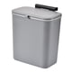 thumbnail image 4 of Cubo de basura montado en la pared perfecl bote de basura colgante con tapa contenedor de residuos de alimentos contenedor de abono de cocina para oficina Gris, 4 of 8