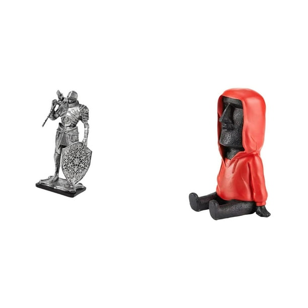Figura De Resina De Caballero Nórdico, Escultura De Arte Abstracto Para Escritorio, Gabinete, Oficina, Mesa, Centro De Mesa, Entrada, Cabeza De Isla De Pascua, Moai, Retrato Antiguo, Ahu,