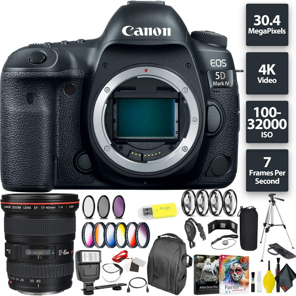 Canon EOS 5D Mark IV DSLR Camera (Body) + Canon 17-40mm Lens Wide Angle