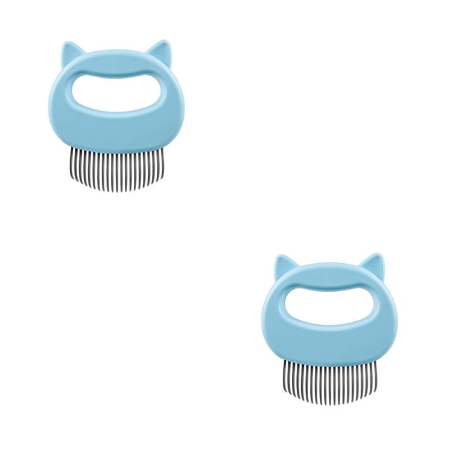 Methold Suministros para mascotas, peine de mano para gatos, masaje en forma de concha, piel enredada, mango Adorable, mango bonito, Type5 NO5