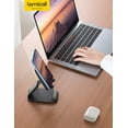 thumbnail image 6 of Lamicall Foldable Cell Phone Stand for Desk - Pocket Size Phone Holder for Desktops Fits 13 Pro Max Mini, 12 11 XR X 8 7 6 Plus SE, 4-8'' Smartphones - Black, 6 of 8