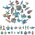 thumbnail image 1 of Dijes de colores arcoíris de varios estilos, dijes de frutas con textura 3D, dijes de animales, luna y sol, colgantes de aleación para hacer joyas., 1 of 7