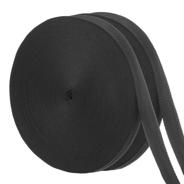 Correa de sujeción para árboles Uxcell - 2 rollos de 295 pies x 1 pulgada, correas de sujeción para jardín aplicables al aire libre/jardín (negro)