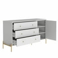 thumbnail image 4 of Manhattan Comfort Jasper Grey Dresser With Steel Gold Legs 62052, 4 of 9