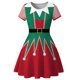 thumbnail image 1 of Vestido de Navidad para mujer, vestidos grandes con estampado de Papá Noel de invierno, vestido de fiesta de Navidad Vintage de los años 50 y 60, bata Rockabilly, 1 of 5