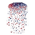 thumbnail image 5 of Cavosen 4th of July Tops for Women Petite 4th of July 3/4 Sleeve Crew Neck Shirts American Flag Print Shirts Lady XL Red White and Blue Casual Tops Funny Patriotic Tunic Tees 2025 Patriotic Blouses, 5 of 5