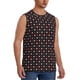 thumbnail image 2 of Fotbe Red and white polka dots Men's Camiseta sin Mangas Estampada para Hombres, Playera Casual para Gimnasio, Entrenamiento, Playa-Medium, 2 of 7