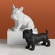thumbnail image 4 of 2 piezas de estatuillas modernas de resina para perros, animales, estante de TV, decoración, adornos, ilustraciones Macarena Estatua de mesa, 4 of 8